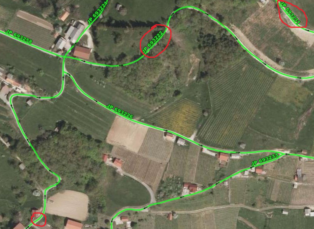 Obvestilo o zapori ceste; JP 693221 Oštrc-Avguštine, JP m693231 Žolnir-Črneča vas in JP 693222 Avguštine-Sveti Mohor, na območju naselja Oštrc 1